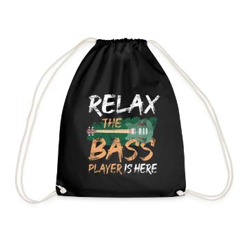Bass guitar bass player EADG bassist bassist - Drawstring Bag - black - Front