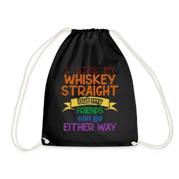 J'aime mon whisky hétéro - gay - Sac de sport léger - noir - Devant