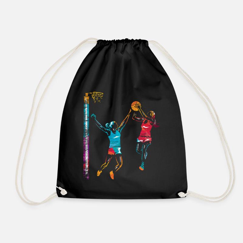 Netball - Drawstring Bag - black