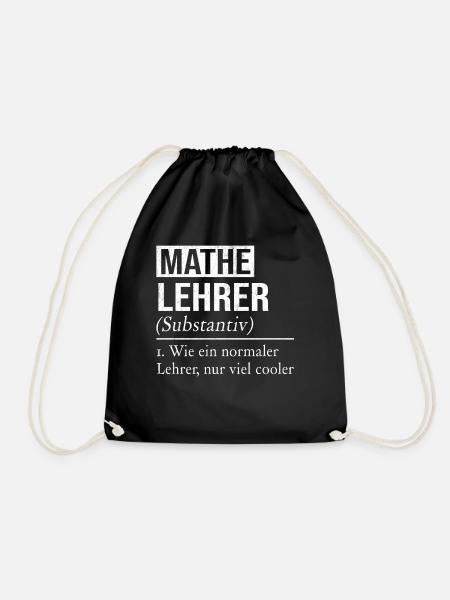 Mathematiker Lehrer Mathematik - Turnbeutel - Schwarz