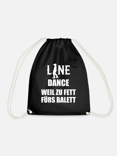 Linedance Weil zu Fett fürs Balett - Turnbeutel - Schwarz