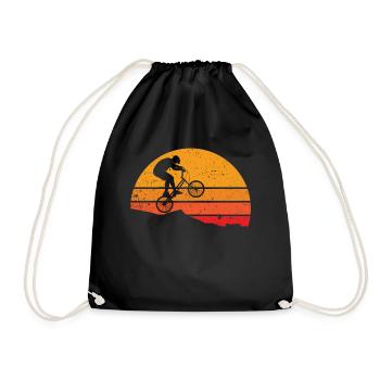 Dirt Bike Dirt Bikes Dirt Bike Bicycle - Drawstring Bag - black - Front