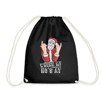 Costume de Père Noël - Père Noël - Sac de sport léger - noir - Devant