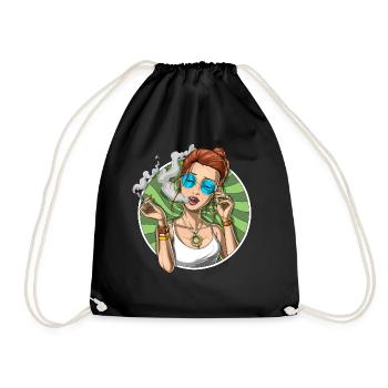 Weed Stoner fumer du cannabis - Sac de sport léger - noir - Devant