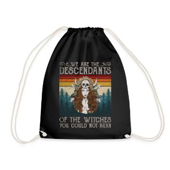 Sorcière Halloween Retro Wicca Mesdames Retro Pagan - Sac de sport léger - noir - Devant