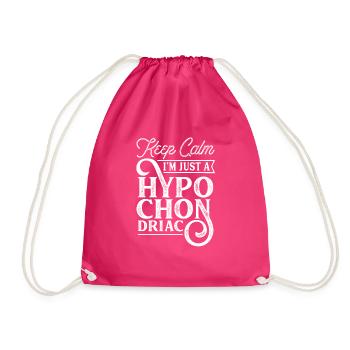 Hypochonder Krank Hypochondrie Angst Krankheit - Turnbeutel - Fuchsia - Vorne
