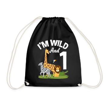 Chemise anniversaire 1er anniversaire jungle one - Sac de sport léger - noir - Devant