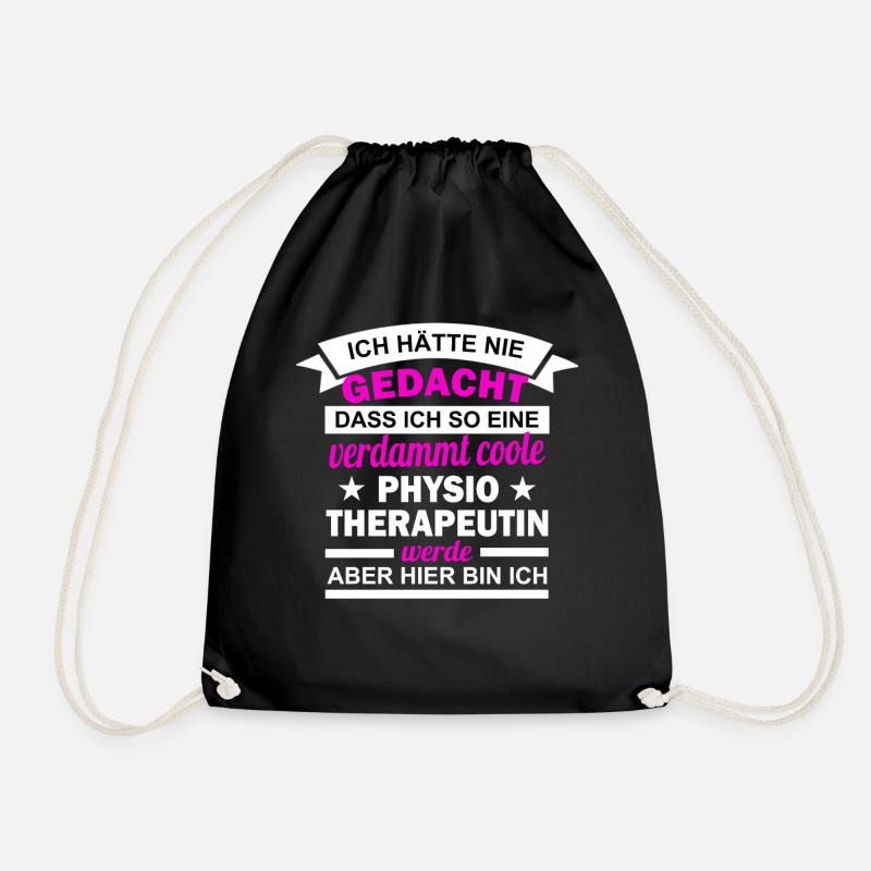 Physiotherapeutin Geschenk Lustiger Spruch - Turnbeutel - Schwarz