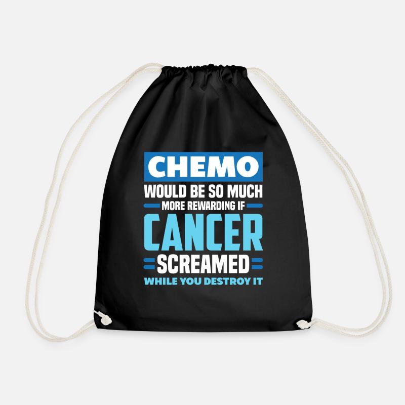 Chemo Krebstherapie - Turnbeutel - Schwarz