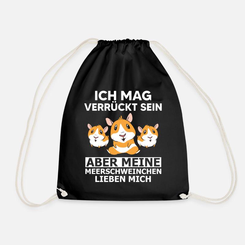 Meerschweinchen Meerschweinzüchter Geschenk - Turnbeutel - Schwarz