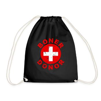 Boner Donor Halloween Kostüm - Turnbeutel - Schwarz - Vorne