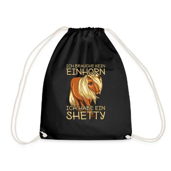 Shettypony Shetty Shetlandpony - Turnbeutel - Schwarz - Vorne