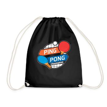 Tennis de table ping-pong cadeau de joueur de tennis de table - Sac de sport léger - noir - Devant