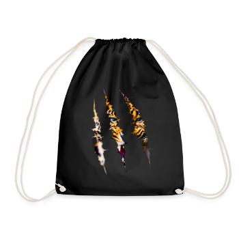 leopard - Drawstring Bag - black - Front