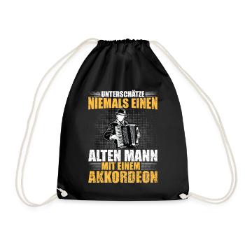 Akkordeon - Turnbeutel - Schwarz - Vorne