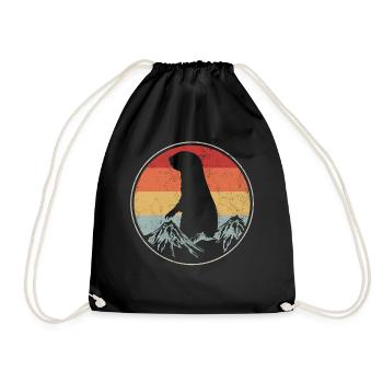 chien de prairie - Sac de sport léger - noir - Devant