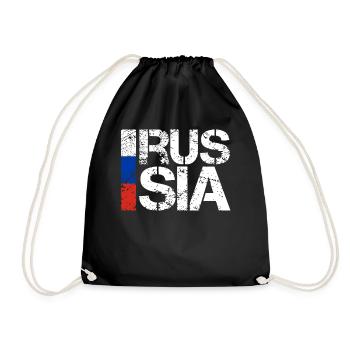 Russland - Turnbeutel - Schwarz - Vorne