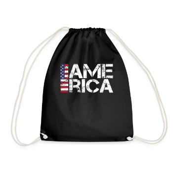 Les fans de l’Amérique - Sac de sport léger - noir - Devant
