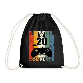 20th birthday - Drawstring Bag - black - Front