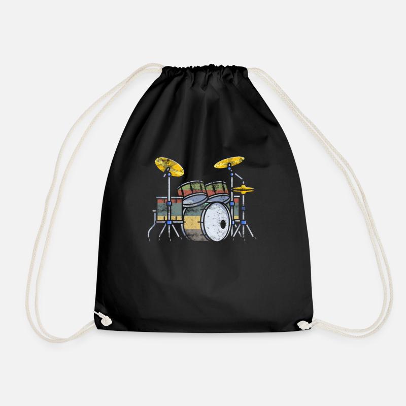 Schlagzeuger Schlagzeug Drummer Drum Sticks Musik - Turnbeutel - Schwarz