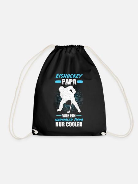 Eishockey Papa Eishockeyspieler Vater Vatertag Ges - Turnbeutel - Schwarz