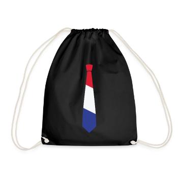 ELEGANT FRANCE TIE - Drawstring Bag - black - Front