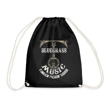 Bluegrass Gitarren Musik Banjo Geschenk - Turnbeutel - Schwarz - Vorne