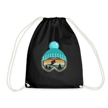 Ski Skieur Apres Ski Funny Gift - Sac de sport léger - noir - Devant