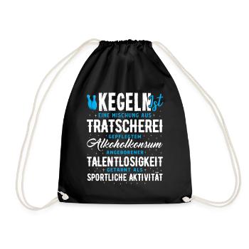Kegeln - Der Beste Sport - Turnbeutel - Schwarz - Vorne