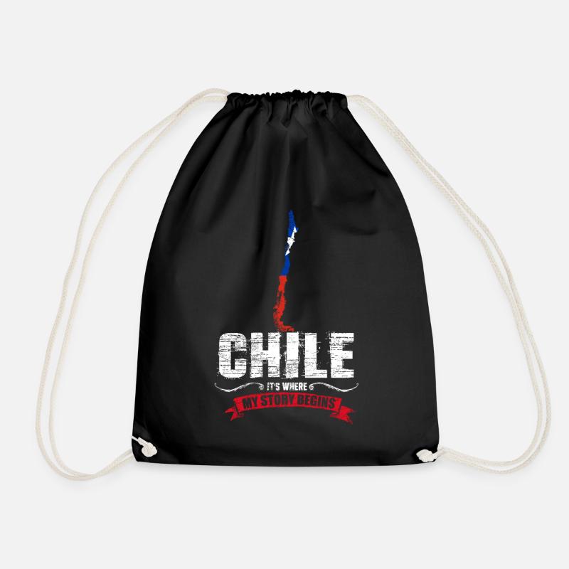 Chile - Turnbeutel - Schwarz