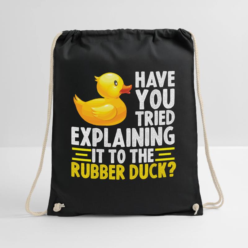 Debug Duck Debugging Rubber Duck Drawstring Bag