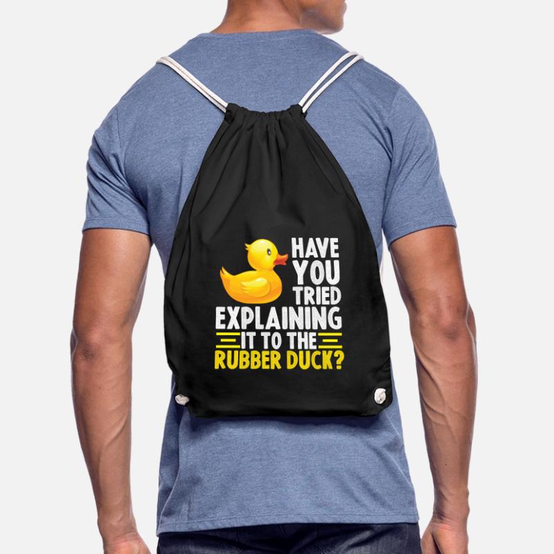 Debug Duck Debugging Rubber Duck Drawstring Bag