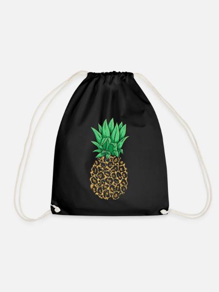 Ananas Design - Turnbeutel - Schwarz