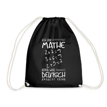 Lustiger Spruch für Mathelehrer - Turnbeutel - Schwarz - Vorne