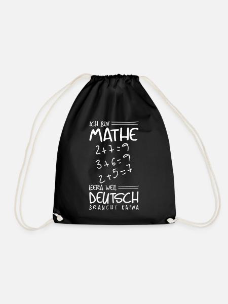 Lustiger Spruch für Mathelehrer - Turnbeutel - Schwarz