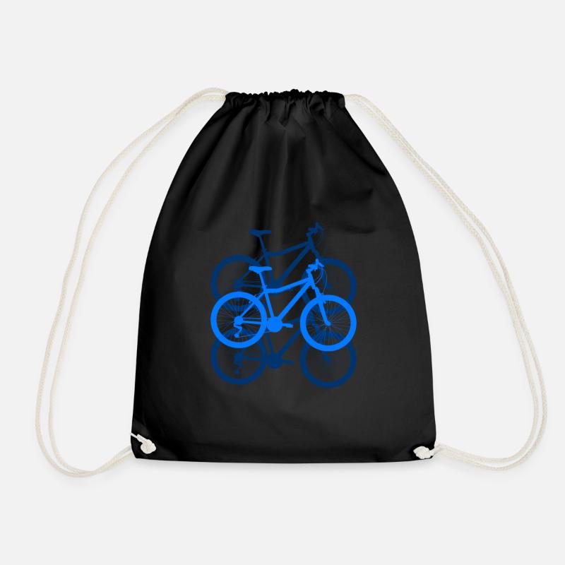 Mountain bike - Drawstring Bag - black