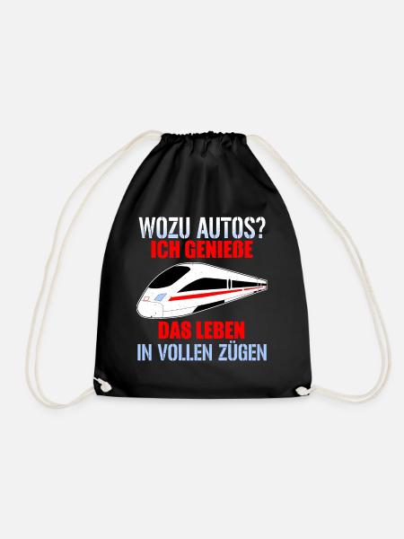 Ich Genieß Das Leben In Vollen Zügen - Turnbeutel - Schwarz