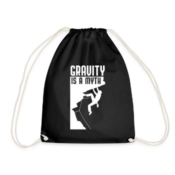 Boulder, , Kletter Geschenk-Idee I - Turnbeutel - Schwarz - Vorne