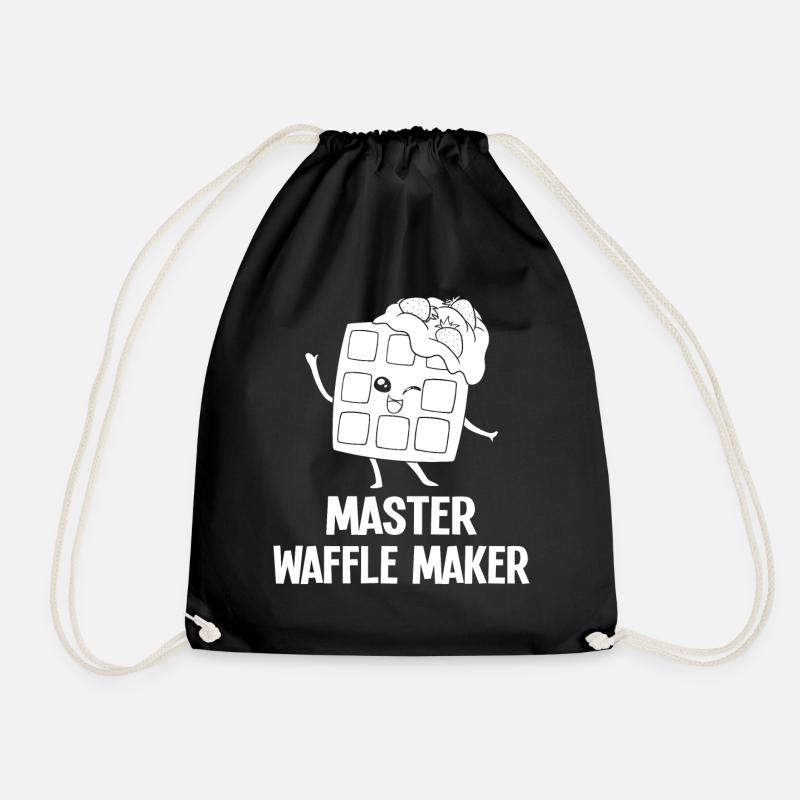 Waffel Waffeleisen Wafferl Pfannkuchen Lustig - Turnbeutel - Schwarz