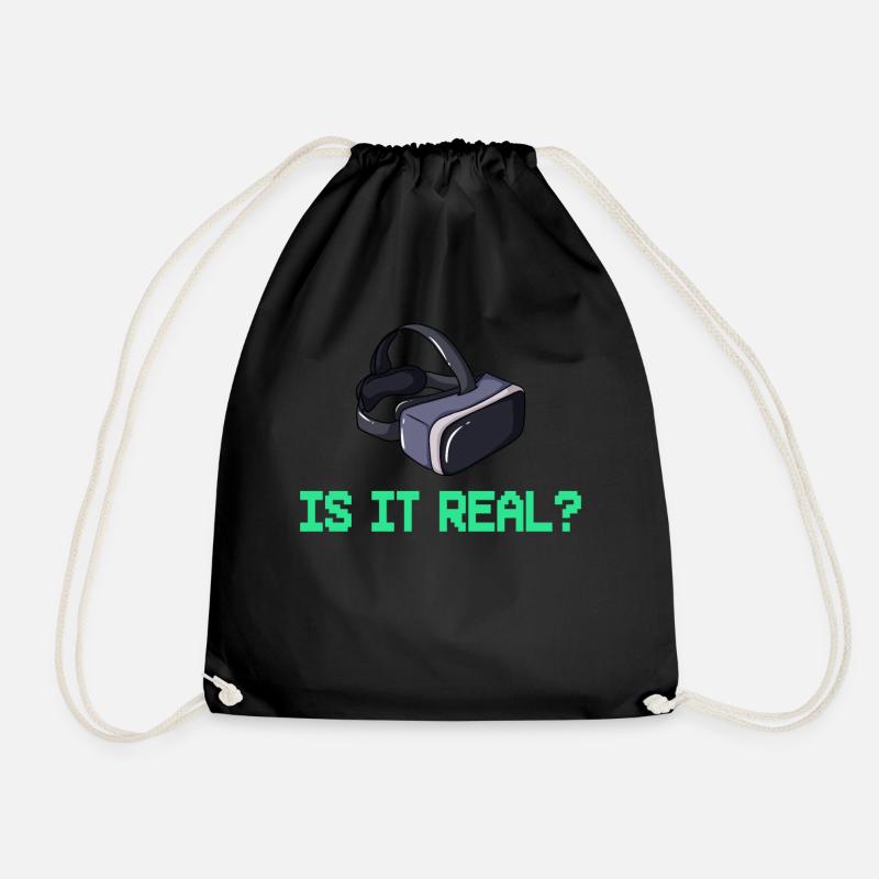 VR Virtual Reality Glasses Virtual Reality - Drawstring Bag - black