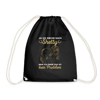 Shetlandpony Shetty Shettypony - Turnbeutel - Schwarz - Vorne