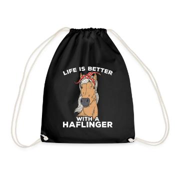 Cheval drôle Haflinger cheval galop anniversaire - Sac de sport léger - noir - Devant
