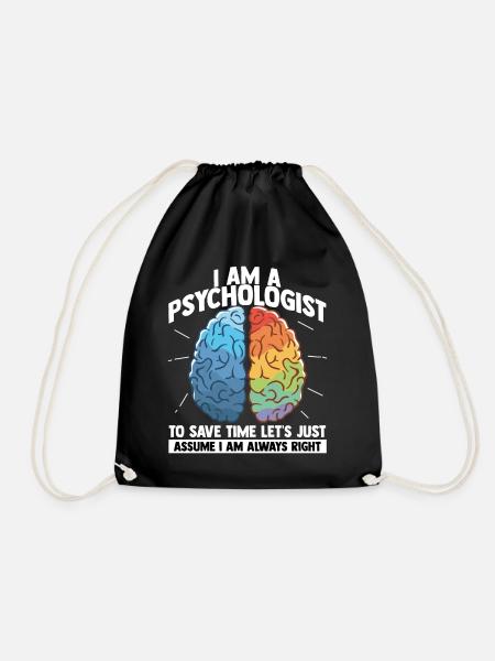 Psychologie Gehirn Psychobilly Freud Therapeut - Turnbeutel - Schwarz