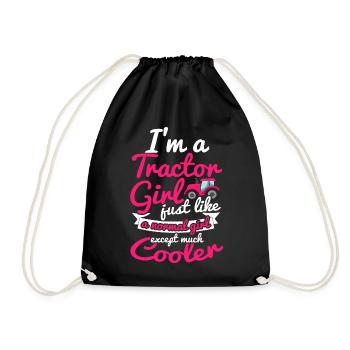 Fille de tracteur - Sac de sport léger - noir - Devant