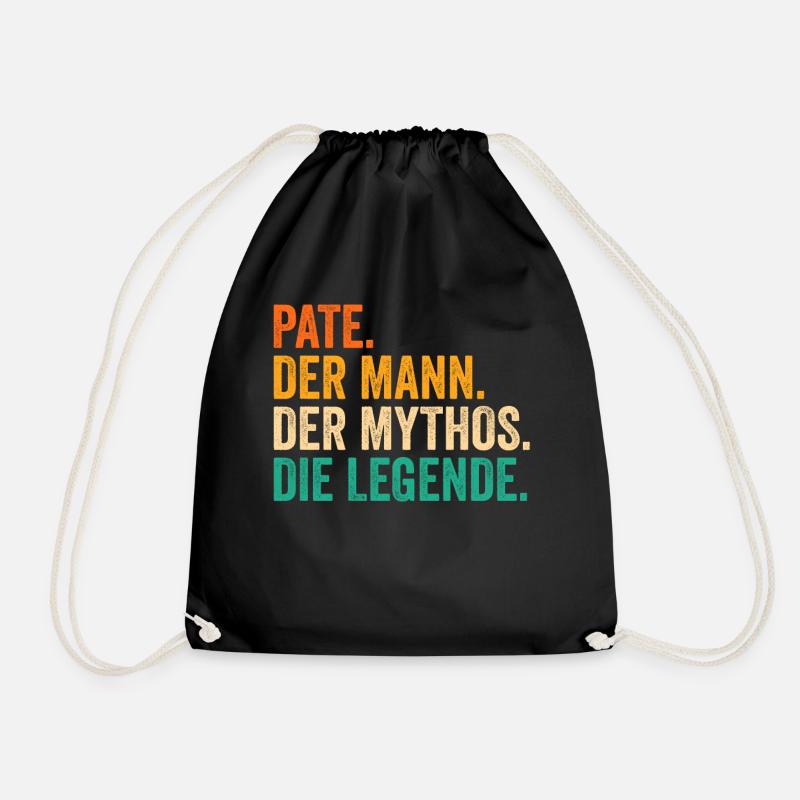 Pate Der Mann Der Mythos Die Legende Geschenkidee - Turnbeutel - Schwarz