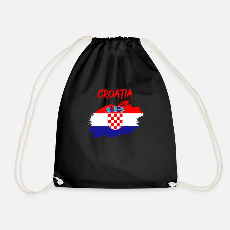 Croatie drapeau drapeau croate drapeau - Sac de sport léger - noir