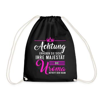 Urgroßmutter Uroma Geschenke - Turnbeutel - Schwarz - Vorne