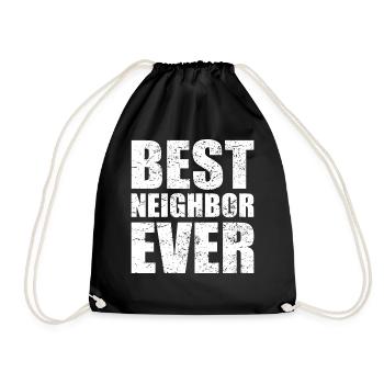Meilleur cadeau de voisinage voisin - Sac de sport léger - noir - Devant