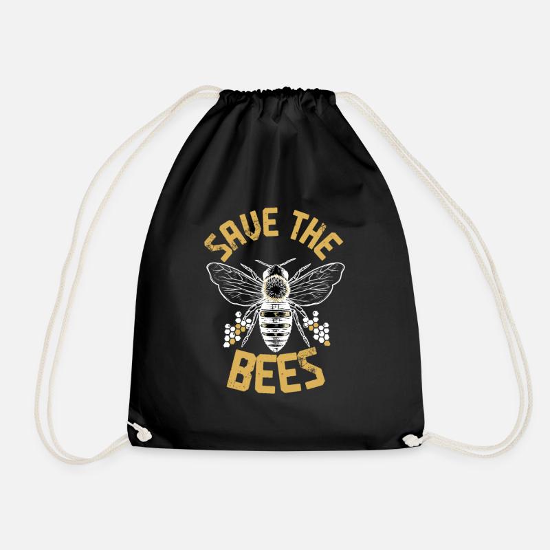 Save The Bees Beekeeper Honey Bee - Turnbeutel - Schwarz