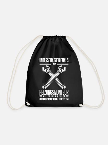 Heizungsbauer Heizungsinstallateur Heizungsmonteur - Turnbeutel - Schwarz